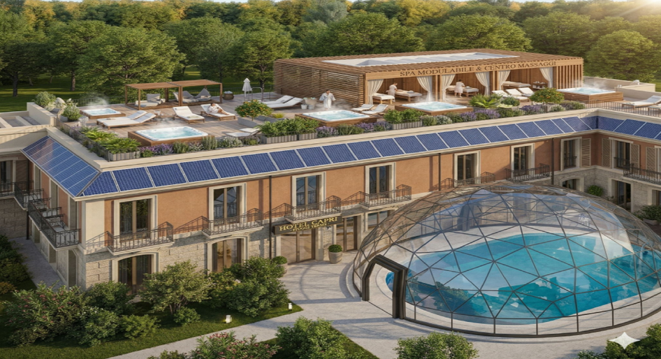 Rendering del progetto della prima dimora Nidya a Fiuggi